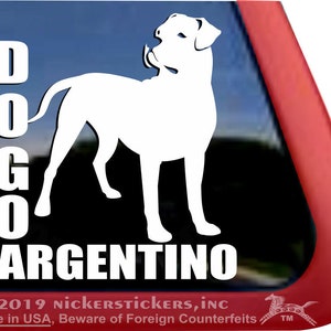 | Dogo Argentino DC217SP1 | Hoge kwaliteit zelfklevende vinyl raamsticker
