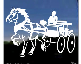Custom Fahrendes Belgisches Kaltblut Pferd | Wählen Sie Größe, Farbe, Text hinzufügen | Hochwertiger selbstklebender Draft Cart Pferd Vinyl Fenster Aufkleber Sticker