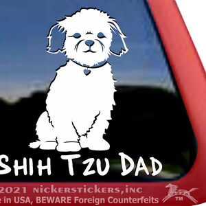 Shih Tzu Dad | DC1337DAD | High Quality Adhesive Vinyl Window Decal Sticker