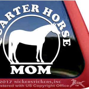 Quarter Horse Mom | DC1121MOM | High Quality Adhesive Vinyl Quarter Horse QH Window Decal Sticker