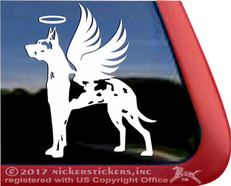 Harlequin Great Dane Memorial Decal Cropped Ears DC1138PL Etsy