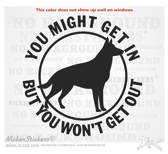 INDIGOS UG Adesivo Auto German Shepherd Head - Sticker In Vinile 101x139 Mm, Argento - Resistente UV