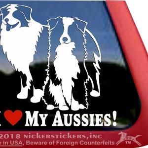 Kocham moje Aussie | DC1182HEA | Naklejka na okno NickerStickers® Quality Aussie