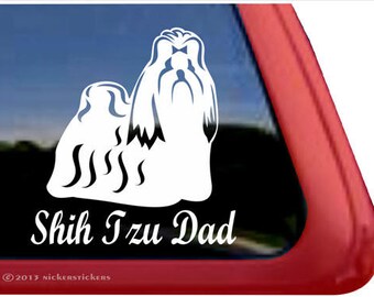 Shih Tzu Dad | DC385DAD | High Quality Adhesive Vinyl Window Decal Sticker