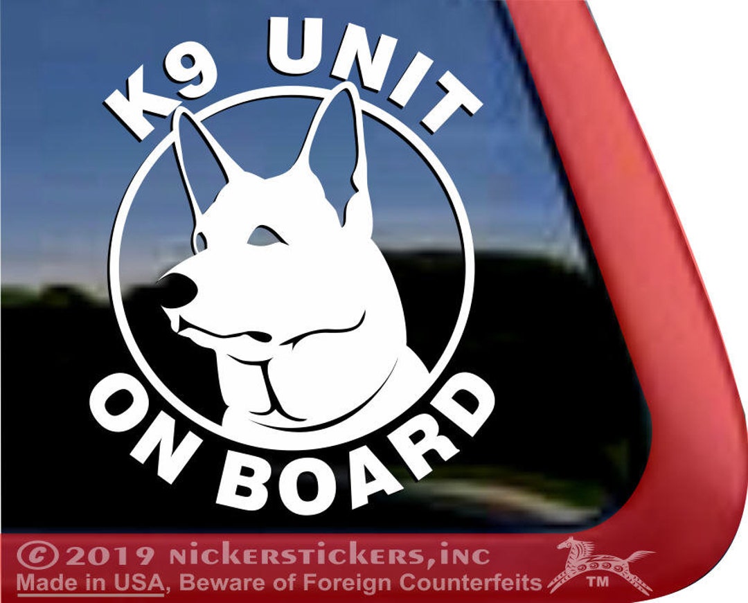 K9 Sticker Square K9 Unit on Board | DC1283SP2 | High Quality Adhesive Vinyl Window Decal ...