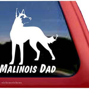 Malinois Papa | DC313DAD | Hochwertige Klebefolie Belgische Malinois Fensteraufkleber Sticker