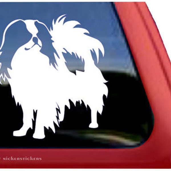 Japanese Chin | DC775PL | High Quality Adhesive Vinyl Window Decal Sticker - 5" tall x 5" wide