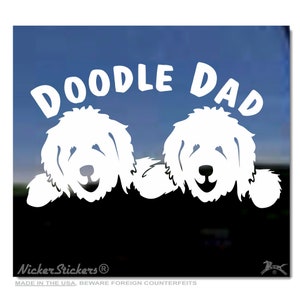 Doodle Dad | High Quality Adhesive Vinyl Goldendoodle Window Decal Sticker
