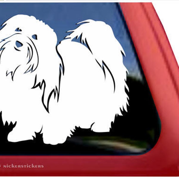 Cute Coton De Tuléar Decal | DC966PL | High Quality Adhesive Vinyl Window Decal Sticker