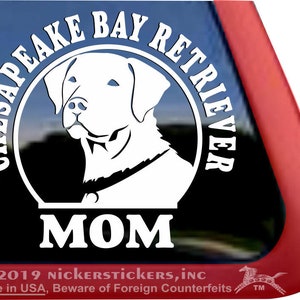 Chesapeake Bay Retriever Mom | DC1158MOM | High Quality Adhesive Vinyl Window Decal Sticker
