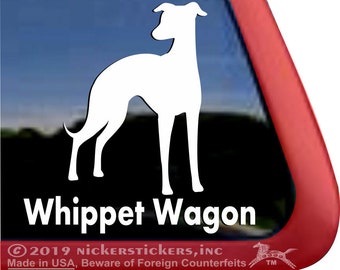 Whippet Wagon | DC513CAR | High Quality Adhesive Vinyl Window Decal Sticker