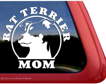 Mãe de Rat Terrier | DC231MOM | Adesivo de Vinil de Alta Qualidade NickerStickers® para Janela