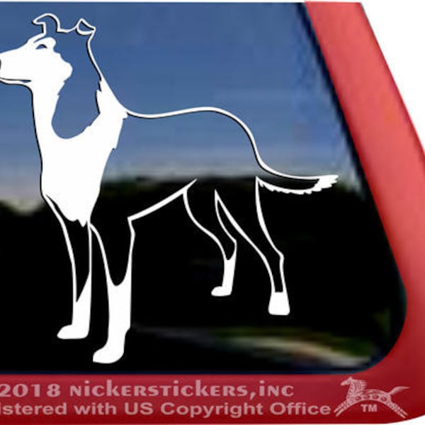 Smooth Collie  | DC1200PL | NickerStickers® Quality Adhesive Vinyl Window Decal Sticker