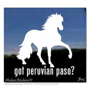 Got Peruvian Paso? | Quality Adhesive Vinyl Horse Window Decal Sticker
