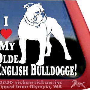 thumbnail image 2 of Bulldog Life Vinyl Decal Sticker – English Bulldogge / Olde Sourmug (6-Pack) E755 2 of 6