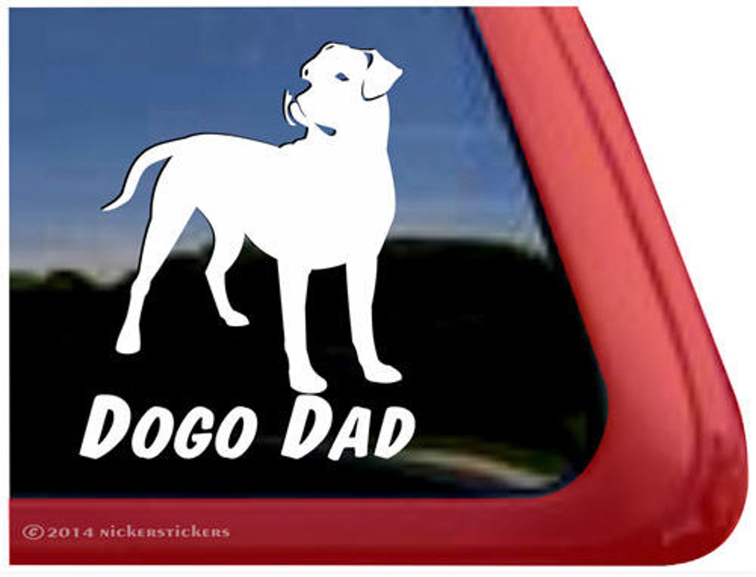 Dogo Dad | DC217DAD | High Quality Adhesive Vinyl Dogo Argentino Window ...