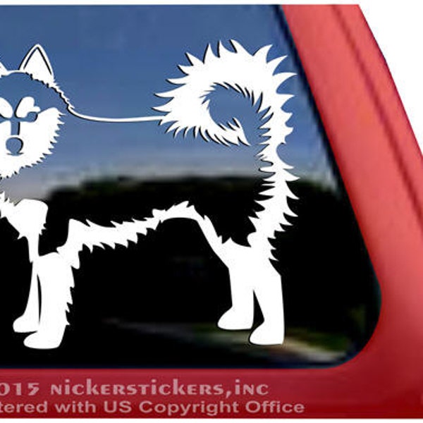 Alaskan Klee Kai | DC658PL | High Quality Alaskan Klee Kai Dog Adhesive Vinyl Window Decal Sticker