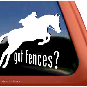 Got Fences? Jumping Horse | DC439GOT | High Quality Adhesive Vinyl Window Decal Sticker - 4.5&quot; tall x 5.75&quot; wide