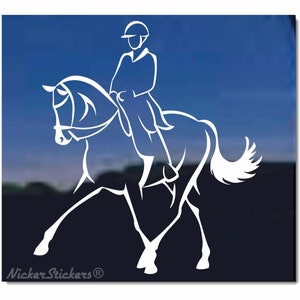 Elegant Dressage Horse &  Rider | High Quality Adhesive Vinyl Window Decal Sticker