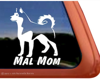 Mal Mom / DC306MOM / Adesivo adesivo per finestre adesivo per cani Alaskan Malamute di alta qualità