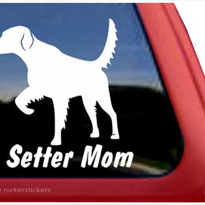 Setter Mom | DC507MOM | Wysokiej jakości naklejka na okno z winylu samoprzylepnego English Setter Solid