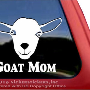Goat Mom  | DC104MOM | High Quality Adhesive Vinyl Nigerian Dwarf Goat Window Decal Sticker