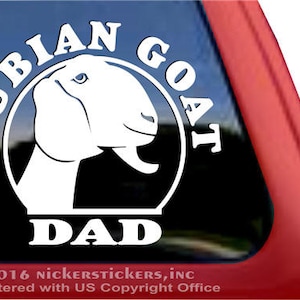 Nubian Goat Dad | DC1013DAD | High Quality Adhesive Vinyl Nubian Goat Window Decal Sticker