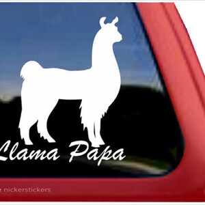 Lama Papa - Lama | DC480DAD | Hochwertige Klebefolie Fensteraufkleber - 15 cm groß x 4,5&quot; breit