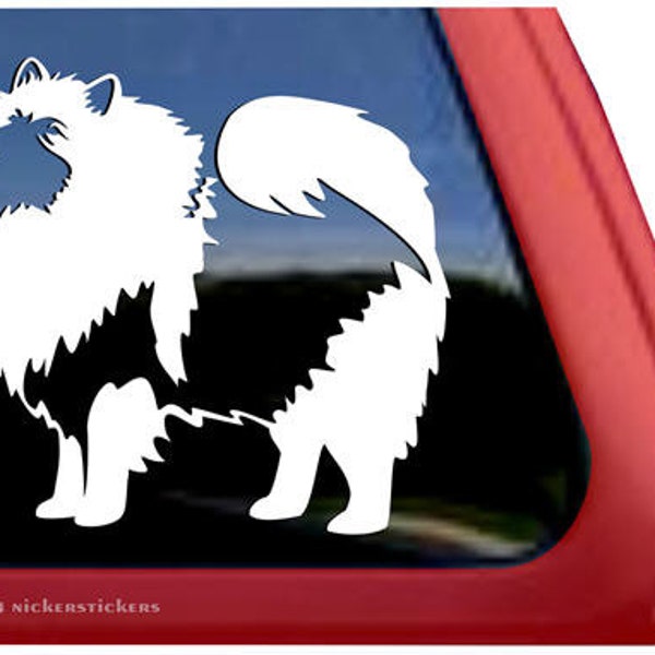 Keeshond Decal | DC743PL | NickerStickers® Quality Adhesive Vinyl Window Decal Sticker