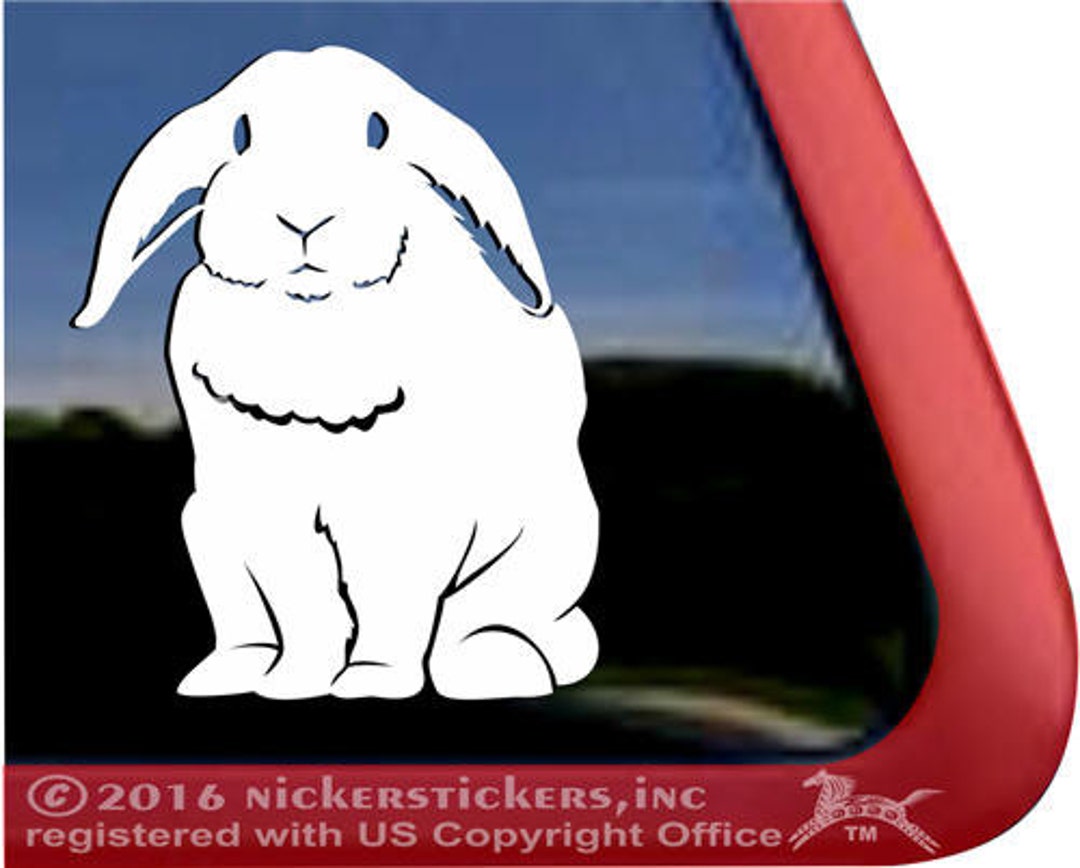 Lop Ear Rabbit | DC1028PL | High Quality Adhesive Vinyl Window Decal ...