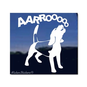 Aaroooooo Beagle | Hochwertiger selbstklebender Vinyl-Fensteraufkleber