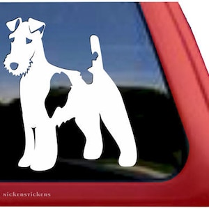 Decalcomania Fox Terrier a pelo duro / DC776PL / Adesivo adesivo adesivo per finestre in vinile di alta qualità