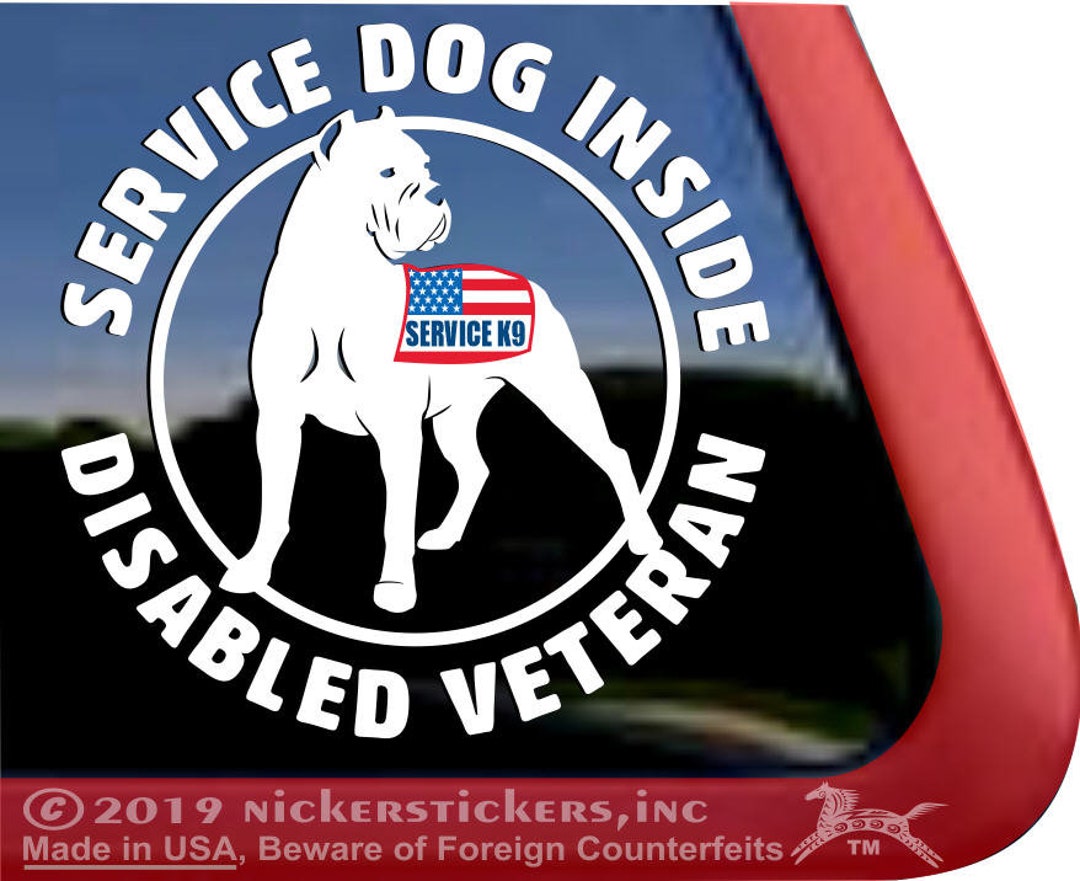 Service Dog Inside, Disabled Veteran Cane Corso DC1043DVI High Quality