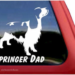 Springer Dad | DC297DAD | High Quality Adhesive Vinyl Springer Spaniel Window Decal Sticker