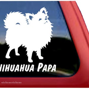 Chihuahua Papa | DC333DAD | High Quality Adhesive Vinyl Window Decal Sticker
