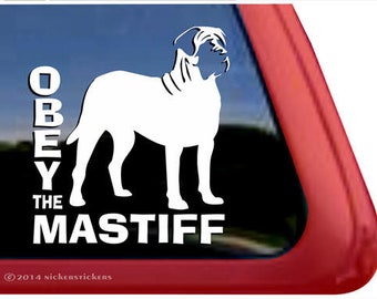 Obey The Mastiff / NickerStickers® Adhesivo Vinilo Vinilo Calcomanía de Ventana