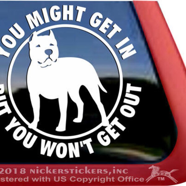 Możesz wejść, ale nie wyjdziesz | DC827OUT | Wysokiej jakości naklejka na okno z winylu samoprzylepnego