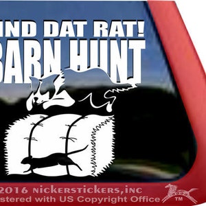 Find Dat Rat | DC178RAT | High Quality Adhesive Vinyl Border Collie Barn Hunt Dog Window Decal Sticker