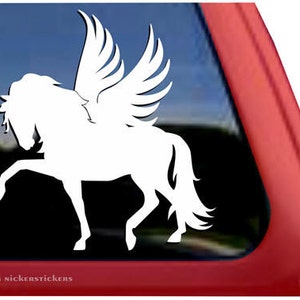 Elegant Pegasus Horse Decal | DC197PL-L | High Quality Adhesive Vinyl Pegasus Window Decal Sticker