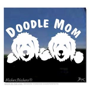 Doodle Mom | High Quality Adhesive Vinyl Goldendoodle Dog Window Decal Sticker