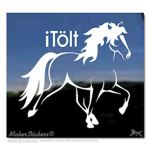 iTolt |  High Quality Adhesive Vinyl Icelandic Gaited Horse Window Decal Sticker