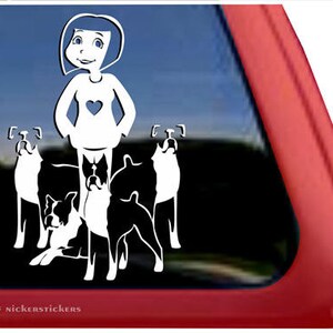 Boxer Familie Aufkleber | Hochwertiger selbstklebender Vinyl-Fensteraufkleber