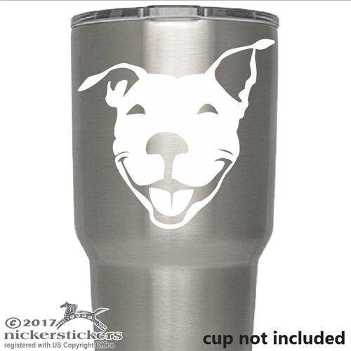 Smiling Pit Bull Decal for Yeti Cup DC281YETI High Quality - Etsy