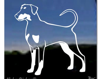 Custom Doberman Pinscher Decal | Add Text, Choose Size & Color | Quality Adhesive Natural Doberman Vinyl Window Decal Sticker