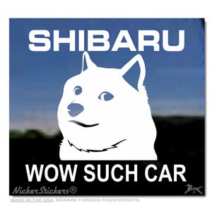 Shibaru Wow Such Car | High Quality Adhesive Vinyl Window Decal Sticker