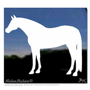 Quarter Horse Decal | High Quality Adhesive Vinyl Quarter Horse Window Decal Sticker | Choose Size, Color, Add Text