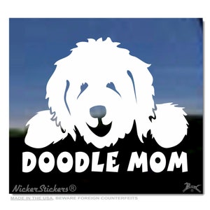 Doodle Mom | High Quality Adhesive Vinyl Goldendoodle Labradoodle Window Decal Sticker