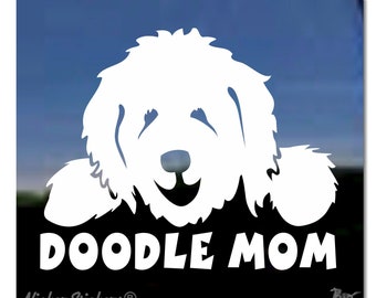Doodle Mom | High Quality Adhesive Vinyl Goldendoodle Labradoodle Window Decal Sticker