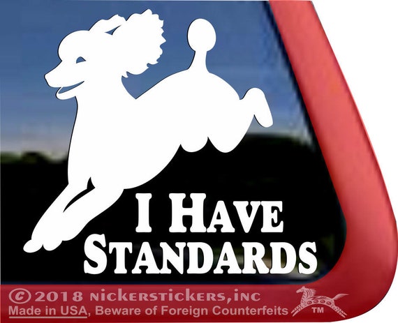 Poodle DadHigh Quality Vinyl Poodle Dog Window Decal Sticker