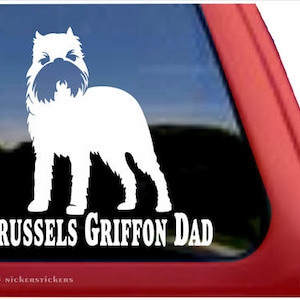 Brussels Griffon Dad | DC730DAD | High Quality Adhesive Vinyl Brussels Griffon Window Decal Sticker